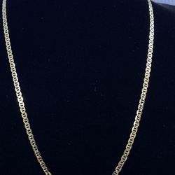$1050 Yellow Gold Beveled Marine Chain