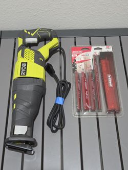 Ryobi 12 Amp Corded Reciprocating Saw & Diablo Saw 28 piece Saw Blade Set