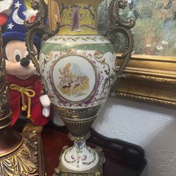 Antique Porcelain And Bronze Vase