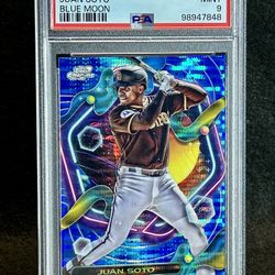2023 Topps Cosmic Chrome 💥 Juan Soto 💥 Blue Moon 91/99 PSA 9 Mint 💎 - Padres / Yankees / New York Mets