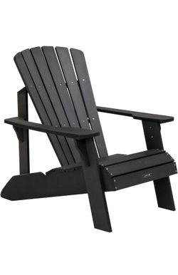 Lifetime Adirondack Chair – UV-Protected, Weather-Resistant, Classic Comfort – Black