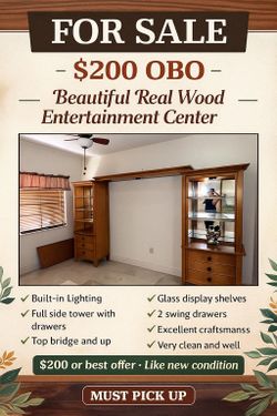 Entertainment Center For Sale