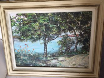 1930 oil painting summer scene