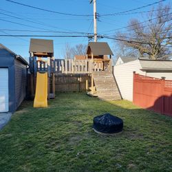 Kids Rock Wall And Slide