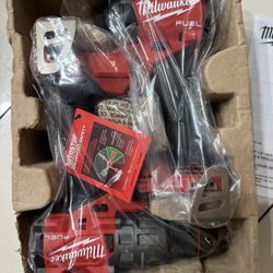 Brand New Milwaukee M18 Fuel Hammer Drill And Hex Impact