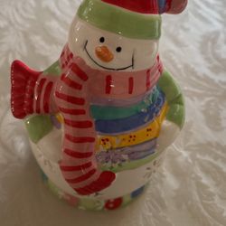 Ceramic Snowman with Candle Inside