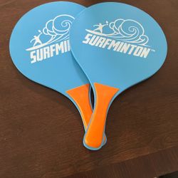 Surfminton - The World's Easiest Racquet Game - an Indoor Outdoor Year-Round Fun Paddle Game Set for Boys, Girls, and People of All Ages