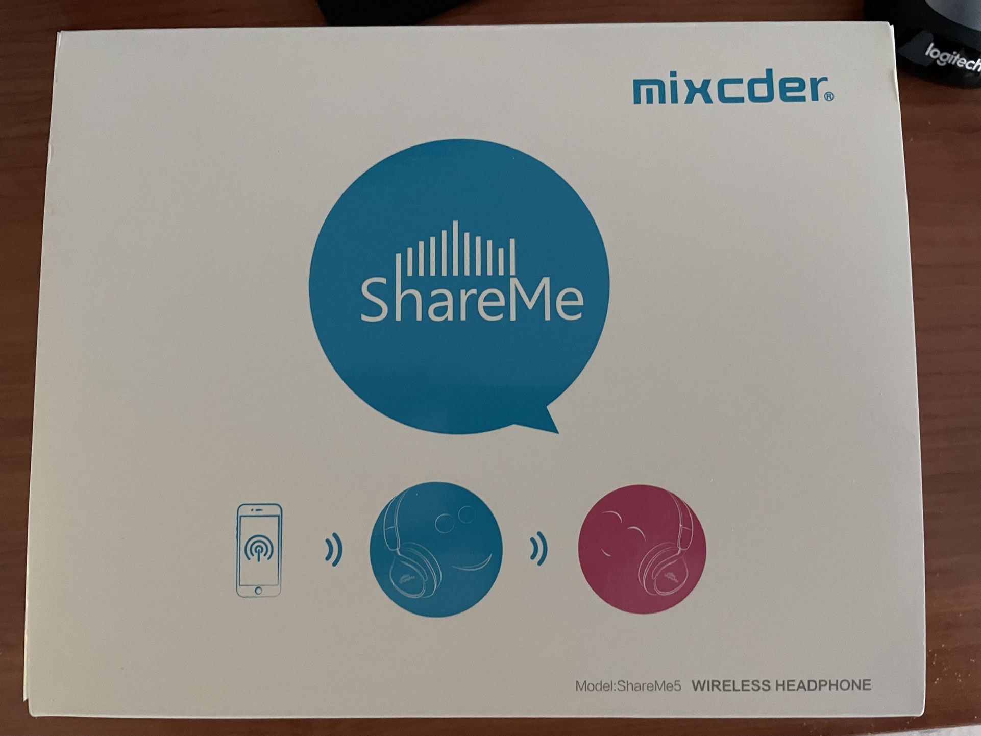 Mixcder ShareMe 5 Bluetooth Wireless Headphones W Noise Cancelling Mic 
