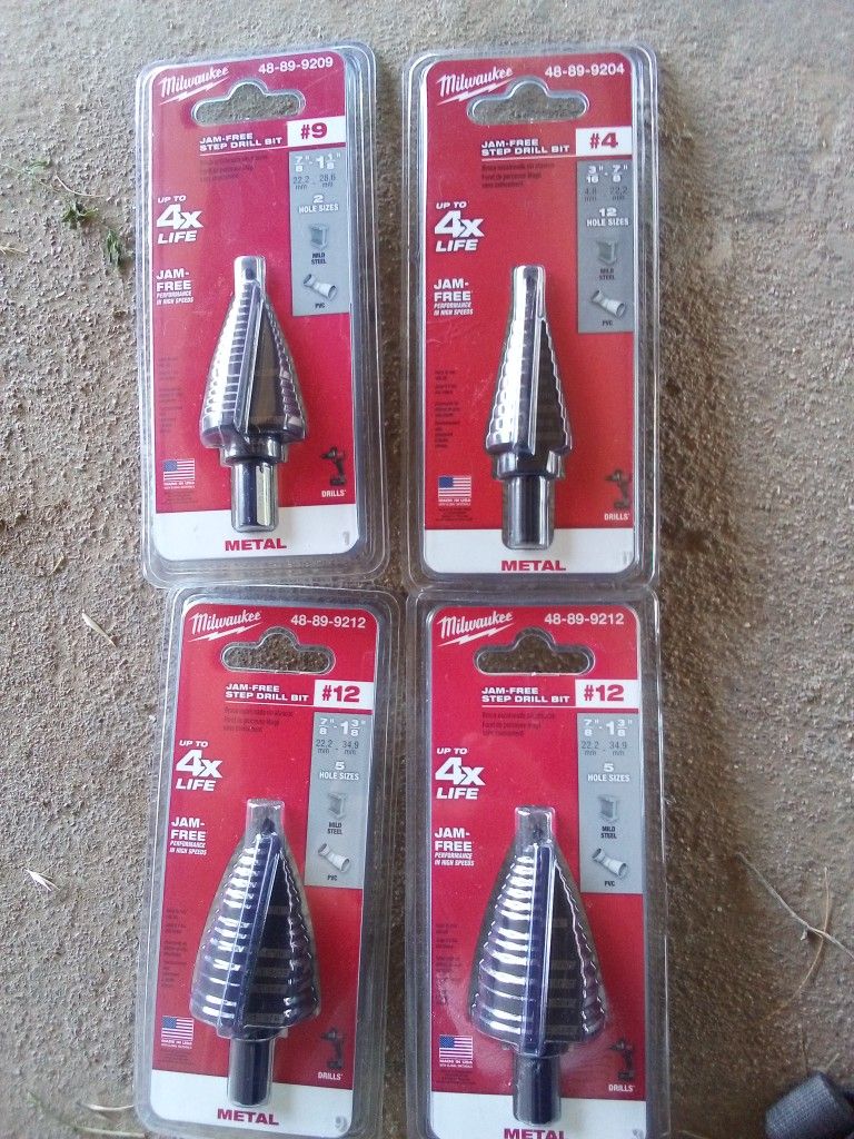 Milwaukee Step Drill Bits