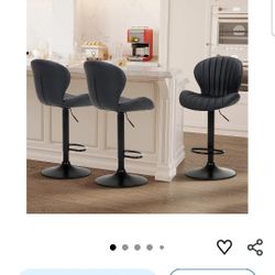 Black Leather Bar Stools