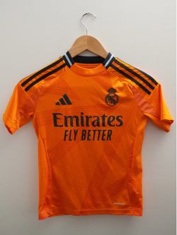 Adidas Real Madrid Youth 24/25 Orange Kit Jersey