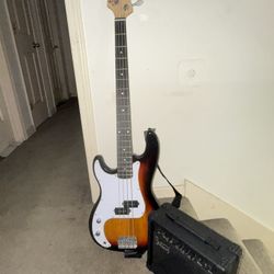 Left handed 4 String Bass Guitar