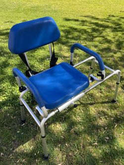 Sliding Shower Chair Tub Transfer Bench for Bathtub with Swivel Seat, Padded Shower Bench with Pivoting Arms, Height Adjustable Shower Seat, 350 lbs, 