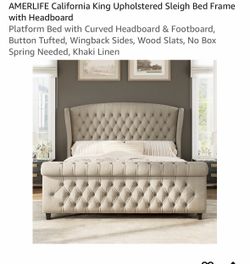 California King sleigh bed frame and headboard