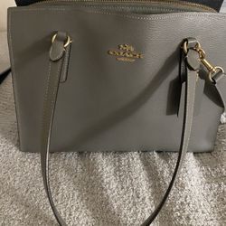 Gray coach bag