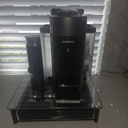 Nespresso Vertuo Evoluo Coffee & Espresso Machine + Free Glass Storage Stand