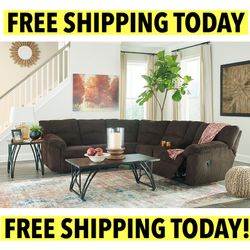 New double Reclining Sectional! Couch and Loveseat set sofa saves today