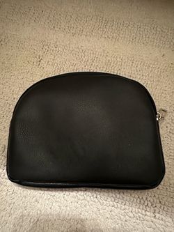 Black Zip-Up Travel Makeup Pouch