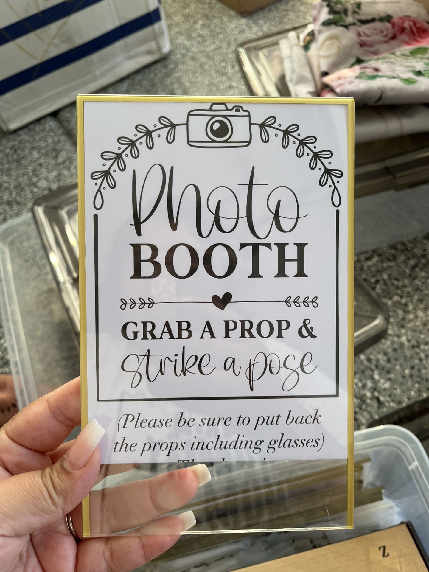 Plastic Table Sign Holders