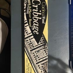 Vintage Cardinal Wood Cribbage W/ 2-player Board 