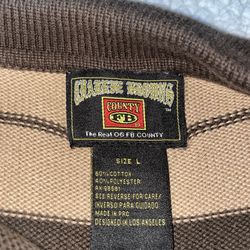 FB COUNTY brown striped crop top