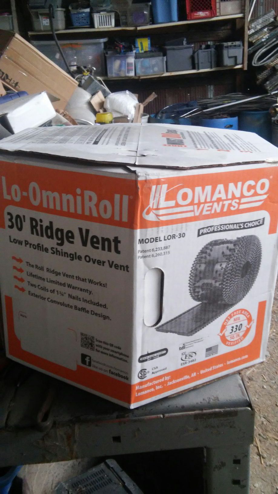 510 ' Lomanco Lo OmniRoll Ridge Vents 14-1/2" Black