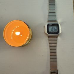  Casio Mens Digital Silver Tone Stainless Steel Expansion Watch