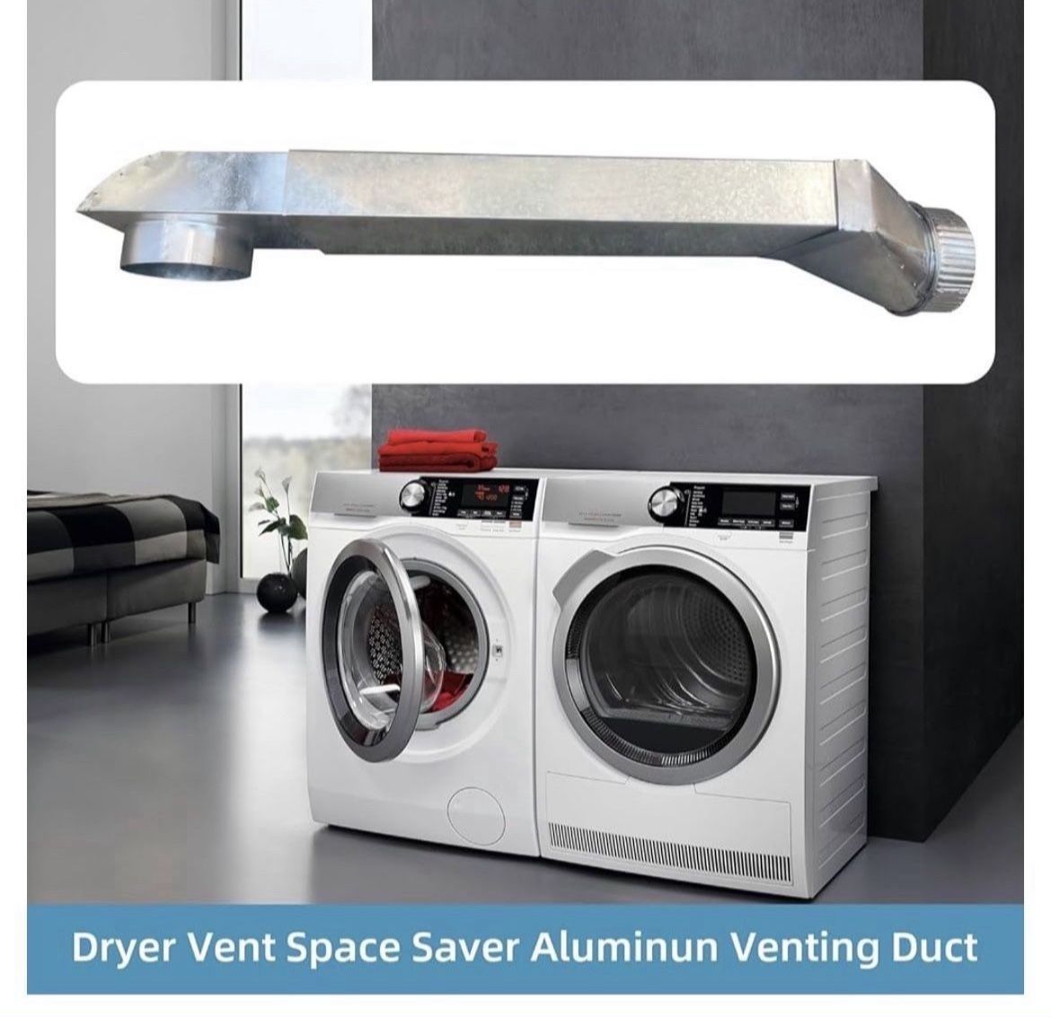 UD48S 4" Dryer Vent Space Saver Aluminun Venting Duct