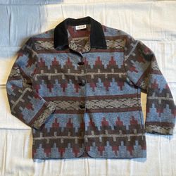 Vintage Daily Habit Southwestern Toggle Jacket Aztec Vintage 90s Women’s Medium/ Size 9
