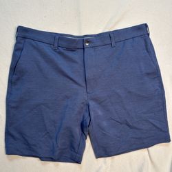 Callaway Blue Golf Shorts Mens Size 40 with 9 Inch Inseam Pockets Flat Front 