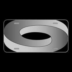 License Plate Novelty Car Front Curves Doughnut Gradient