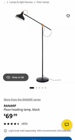 IKEA RANARP Floor Lamp with light bulb