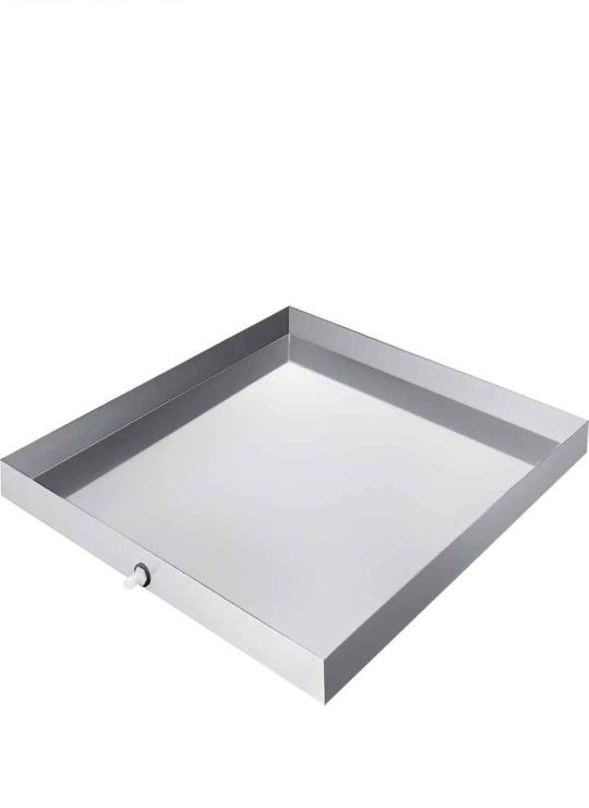 32 x 30 x 2.5 Inch Washing Machine Pan 18 GA Thickness 304 Stainless Steel Heavy Duty