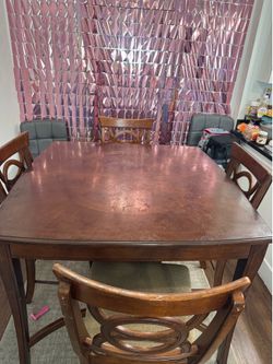 Wooden dining table