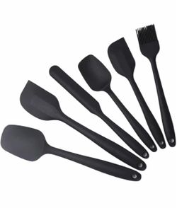 6 -Piece Silicone Spatula Set, Heat Resistant Non-Stick Kitchen Utensils for Baking, Cooking and Mixing