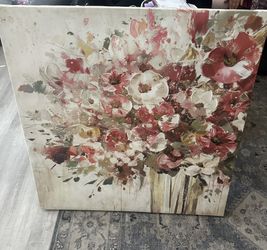 30x30 Floral Canvas Art Multiple colors