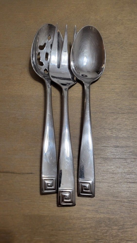 3pc Set Stainless Steel Serving Wear. Pls Check My Other Items.