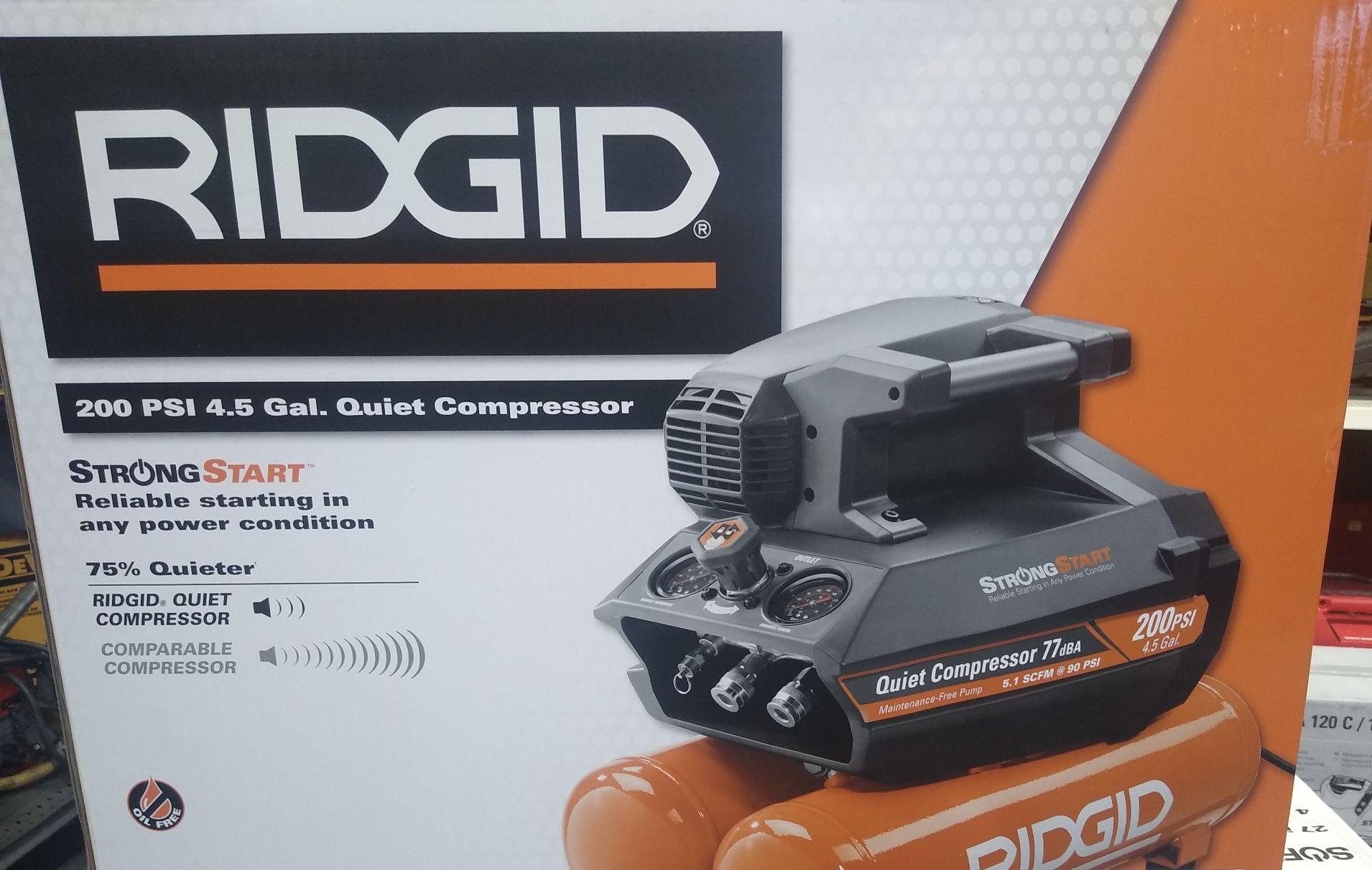 Ridgid Quiet Air Compressor Brand New