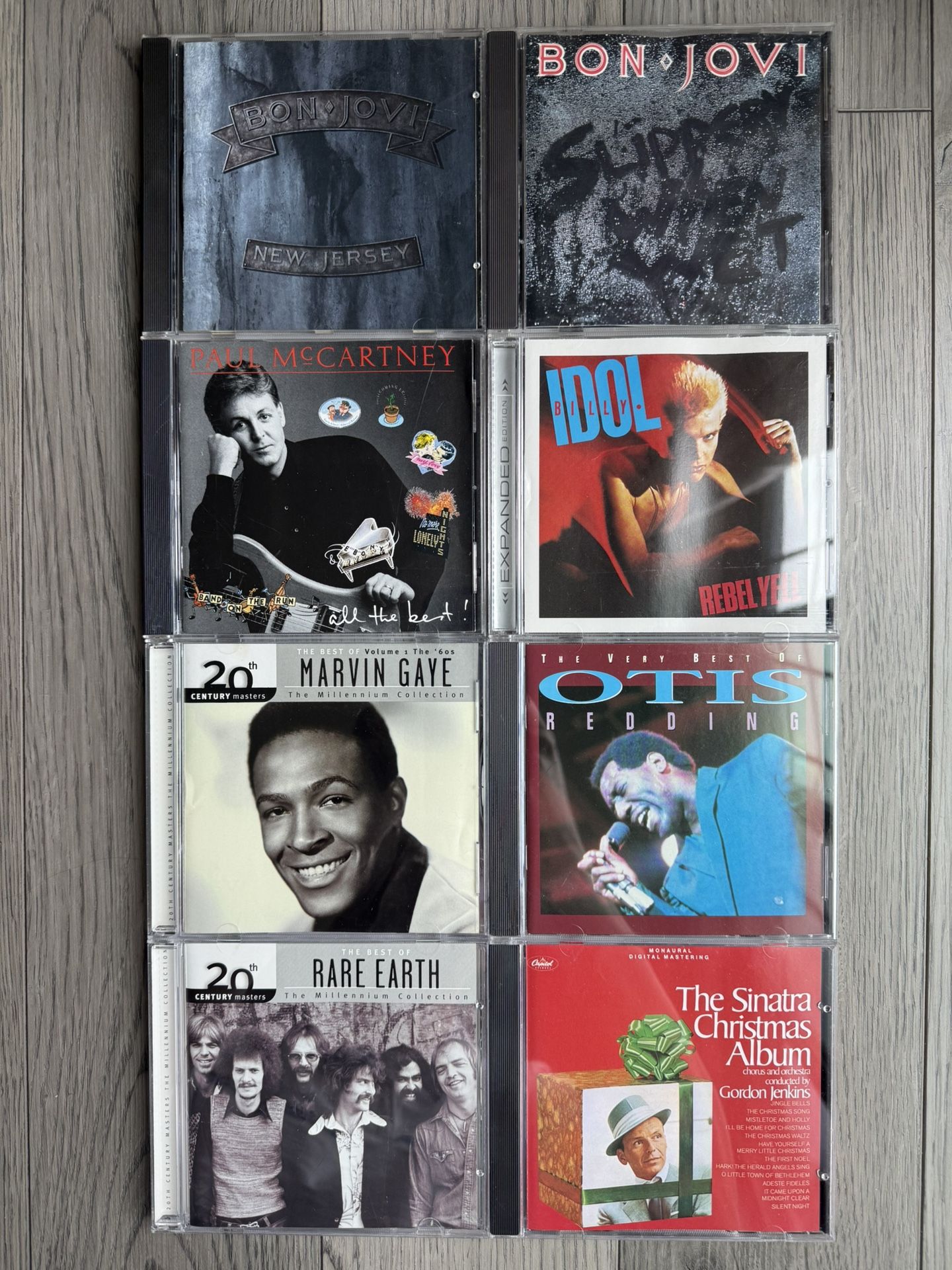 Bon Jovi, Sinatra, McCartney, Otis Redding, Rare Earth, Marvin Gaye And Billy Idol CDs