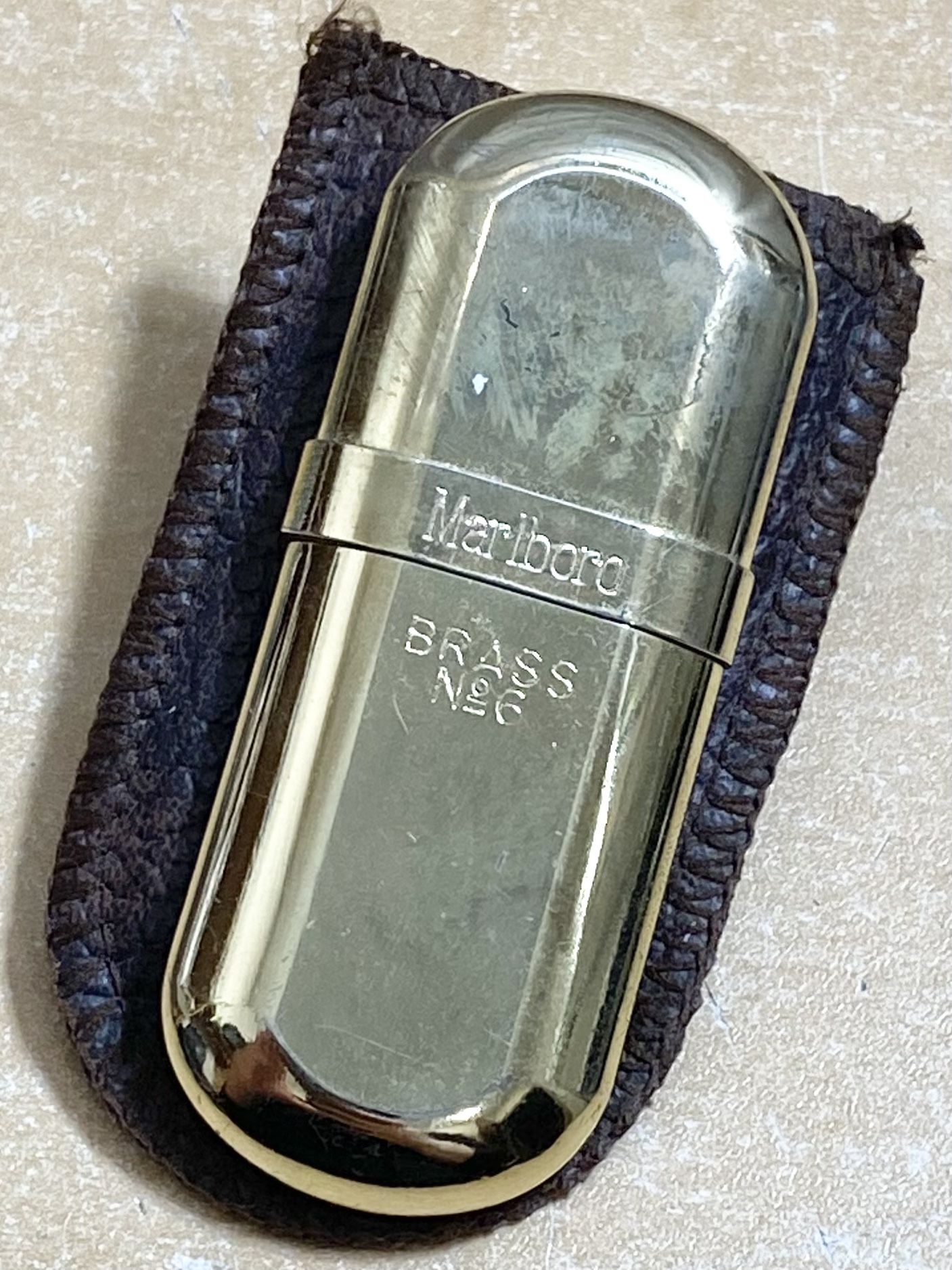UNTESTED, EMPTY Vintage Marlboro Brass No. 6 Lighter