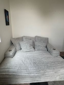 Luxe Dove Double chaise sofa