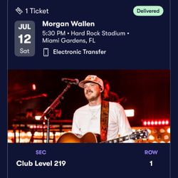 Morgan Wallen Ticket