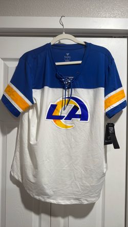 X-Large Fanatics LA Rams NFL Lace-Up Jersey Shirt