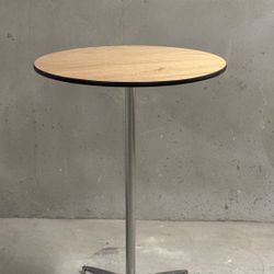 Cocktail Tables 30” Diameter. Wood. 42” Tall