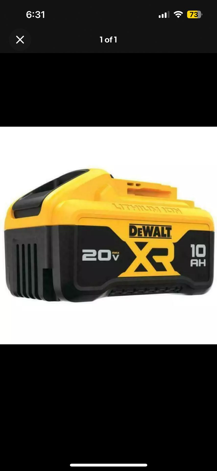 DEWALT MAX XR 20V Li-Ion Battery 