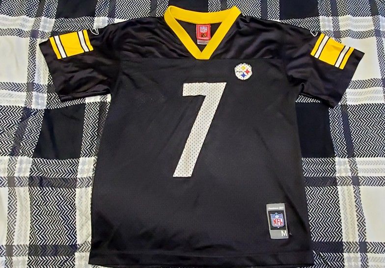 NFL REEBOX STEELERS #7 Roethlisberger Youth Jersey. Size Med (10-12)
