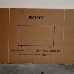 55 Inch OLED Sony A80K Smart TV 4K UHD with 120 Hz refresh rate. Brand new factory sealed.