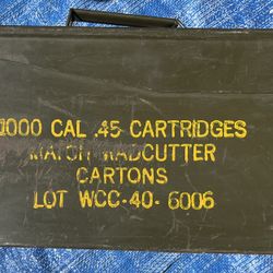 .45 ACP Match Wadcutter WCC Winchester USGI Surplus Lot 40-6006 50rd Box