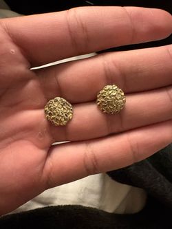 Gold Nugget Stud Earrings