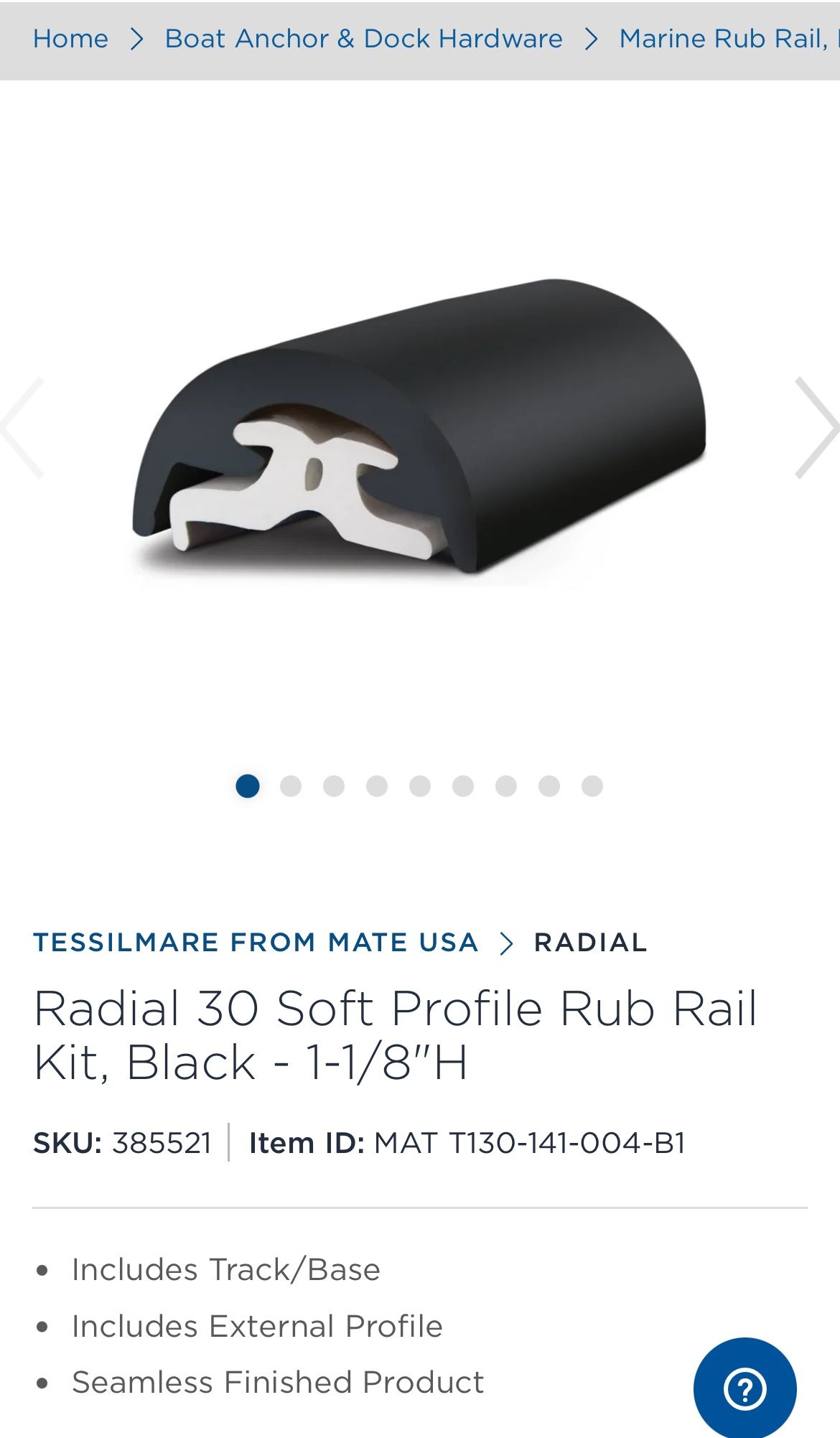 New! Boat Rub Rail - Radial 30